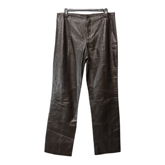 Nine West Pants - Nine West Dark Brown Leather Pants
